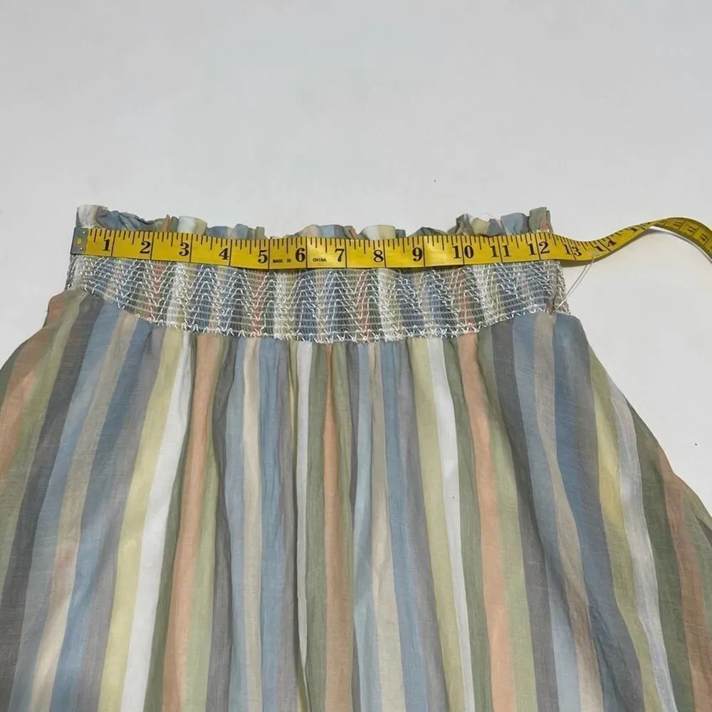 Mix Nouveau Striped Peasant Skirt White Medium‎ White - Image 5