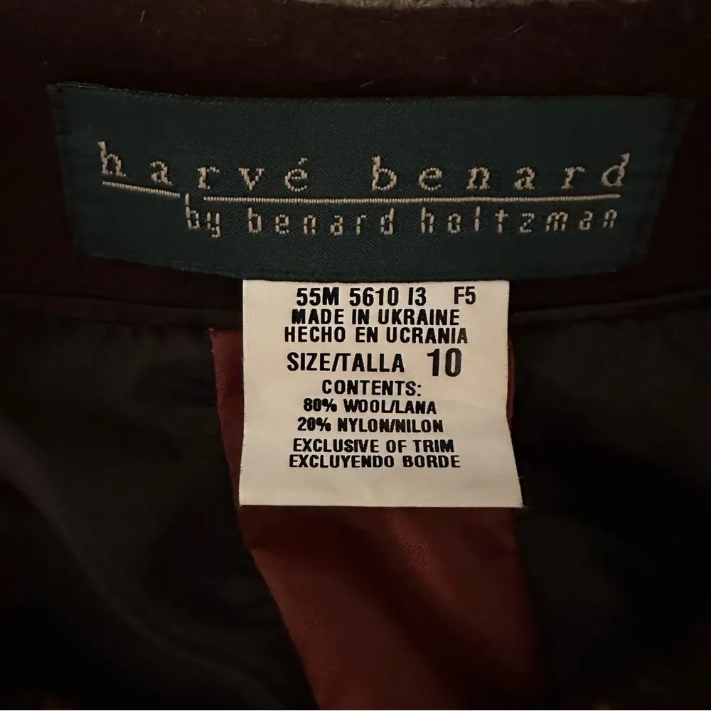 Vintage Harve Benard by Benard Holtzman wool blend women’s tweed blazer large - Image 6