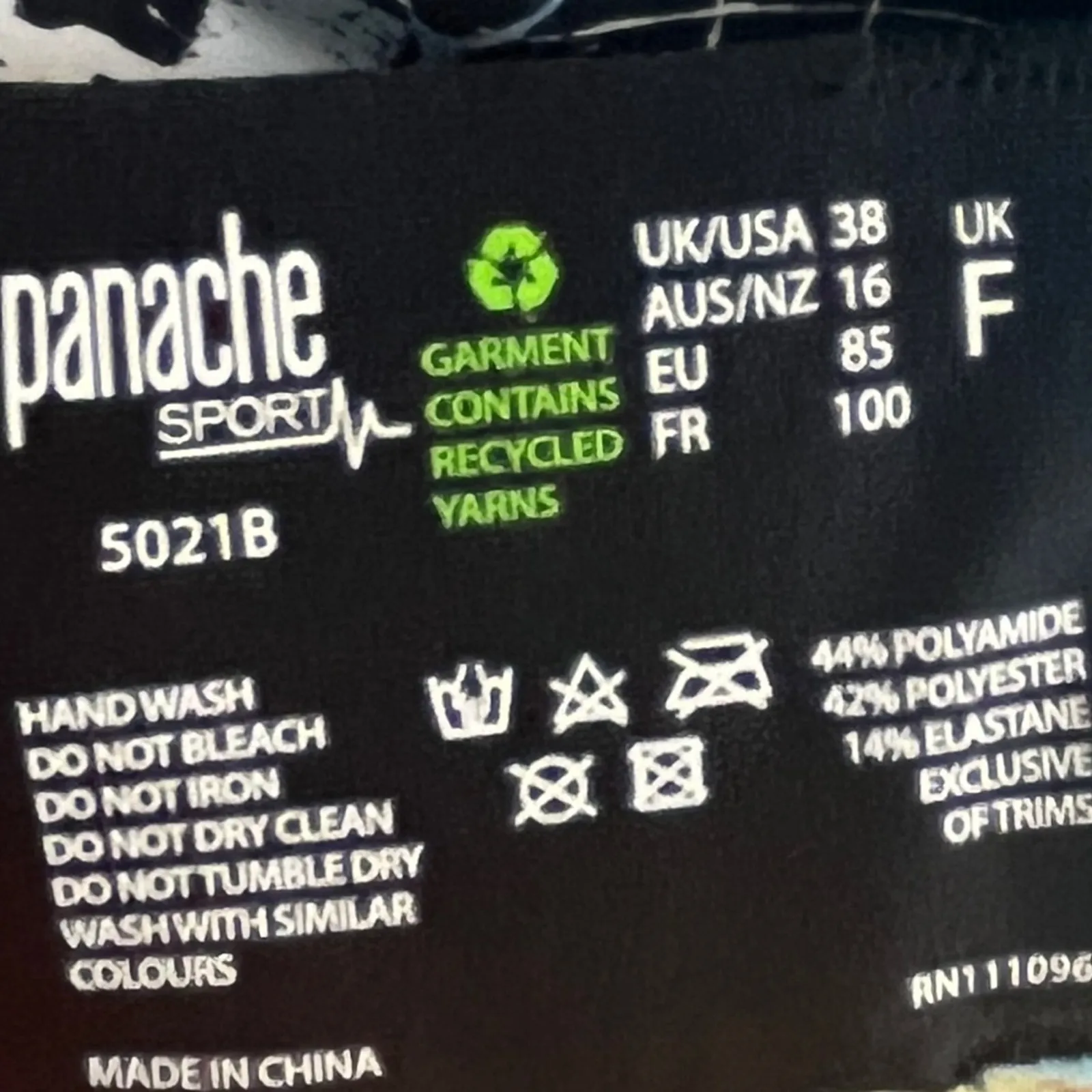 Panache Sports Bra Convertible Underwire Lined Black Multi Women’s Size 38DDD - Image 13