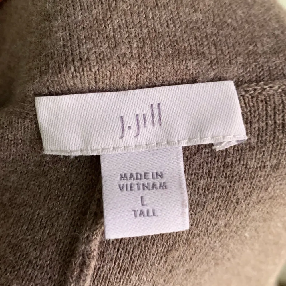 J. Jill Knit Pencil in Mocha Heather Brown Cotton Blend Pull-on Skirt Large Tall - Image 4