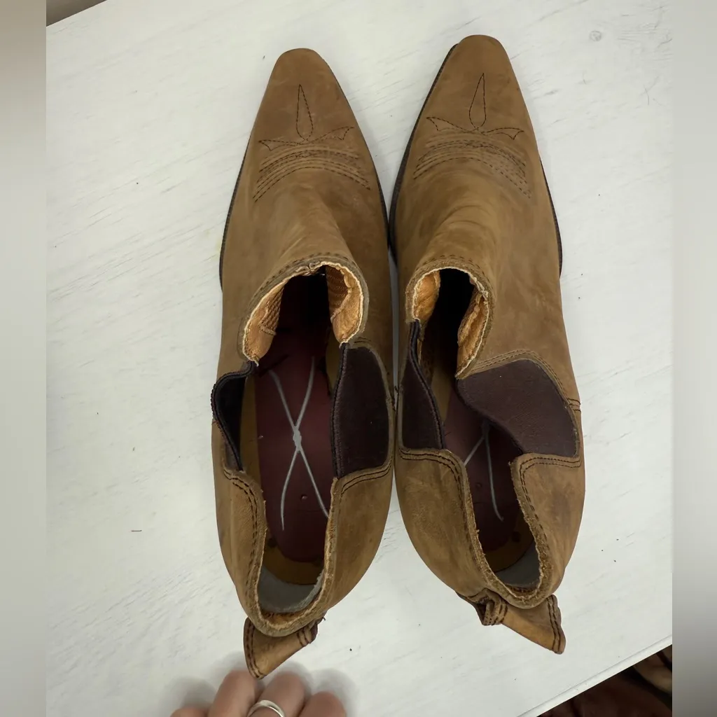 Twisted X Brown Western Leather Ankle Boots Sz 8 Cowboy Cowgirl Country - Image 3