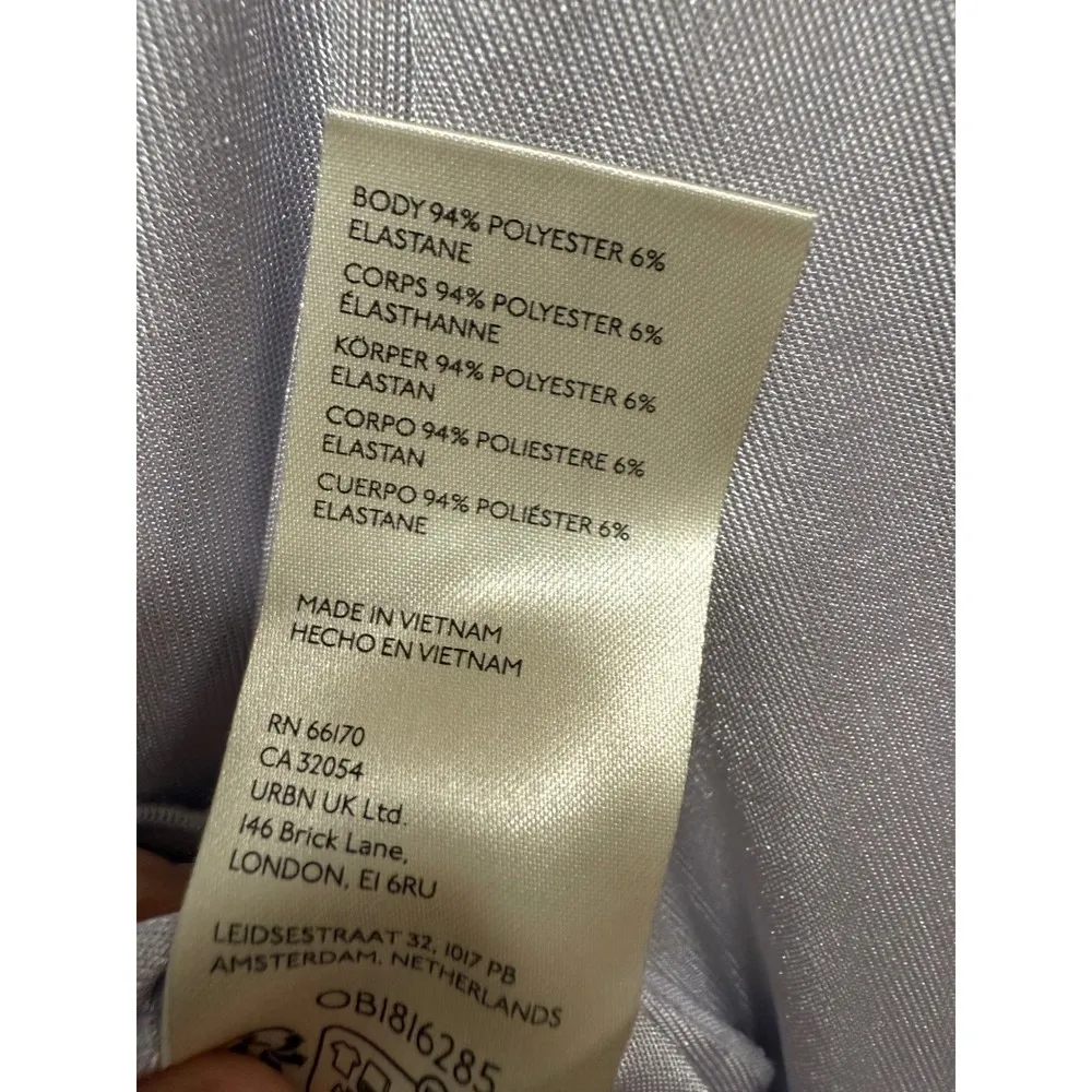 By Anthropologie Tie Front Blouse Lavender Purple Long Sleeve Blouse Size Large - Image 8