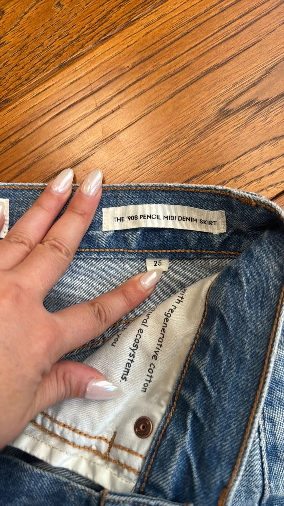 Aritzia Denim Forum Jean Pencil Skirt Knee-Length   - Image 7