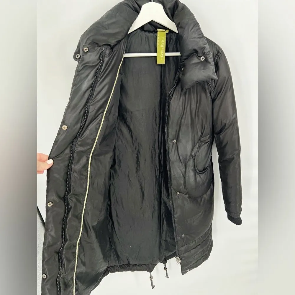 Soia & Kyo Long Black‎ Puffer Coat S - Image 3
