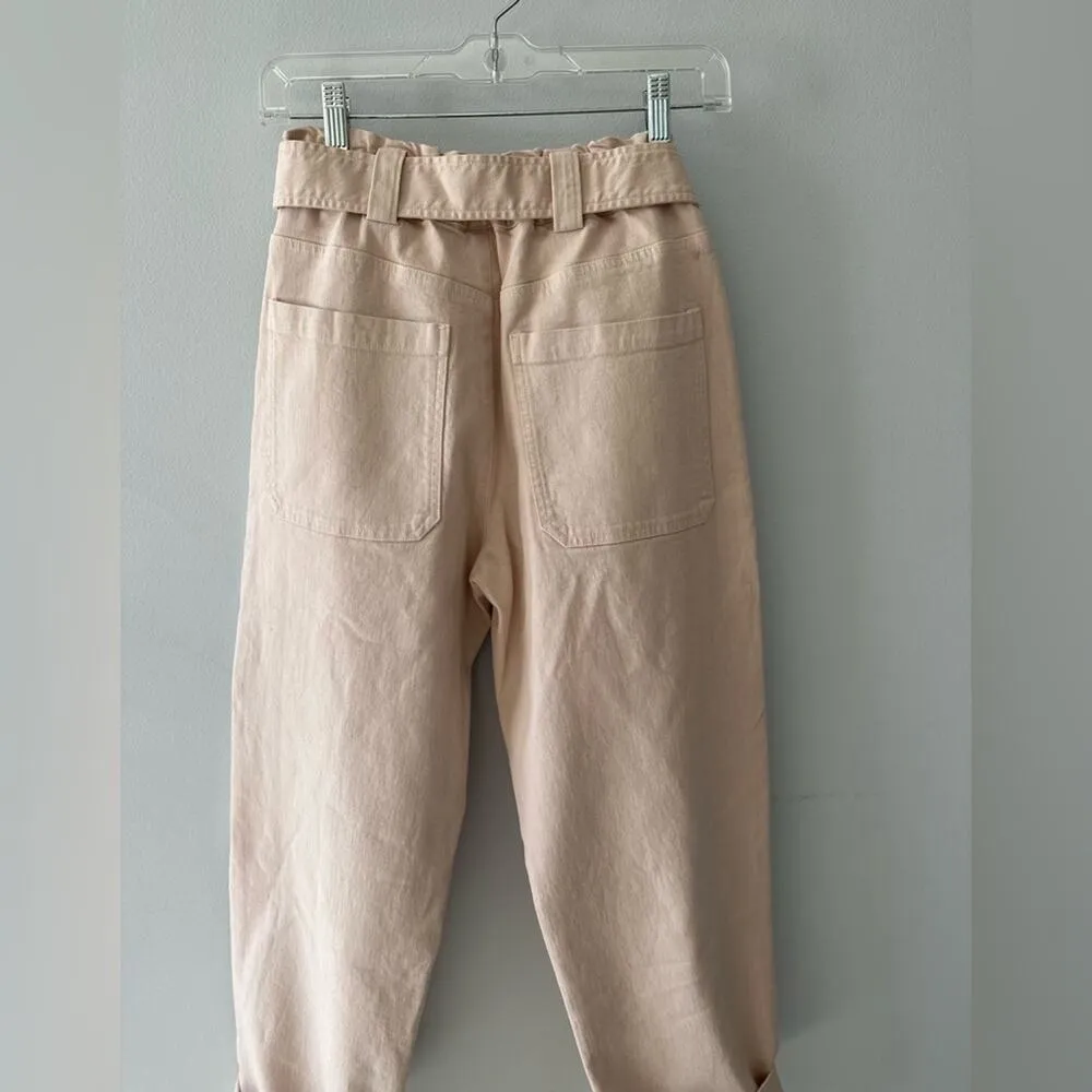 A.L.C. Jeans Pants Women’s 4 Pink Flynn Wide Leg Ankle Length Cropped Summer - Image 7