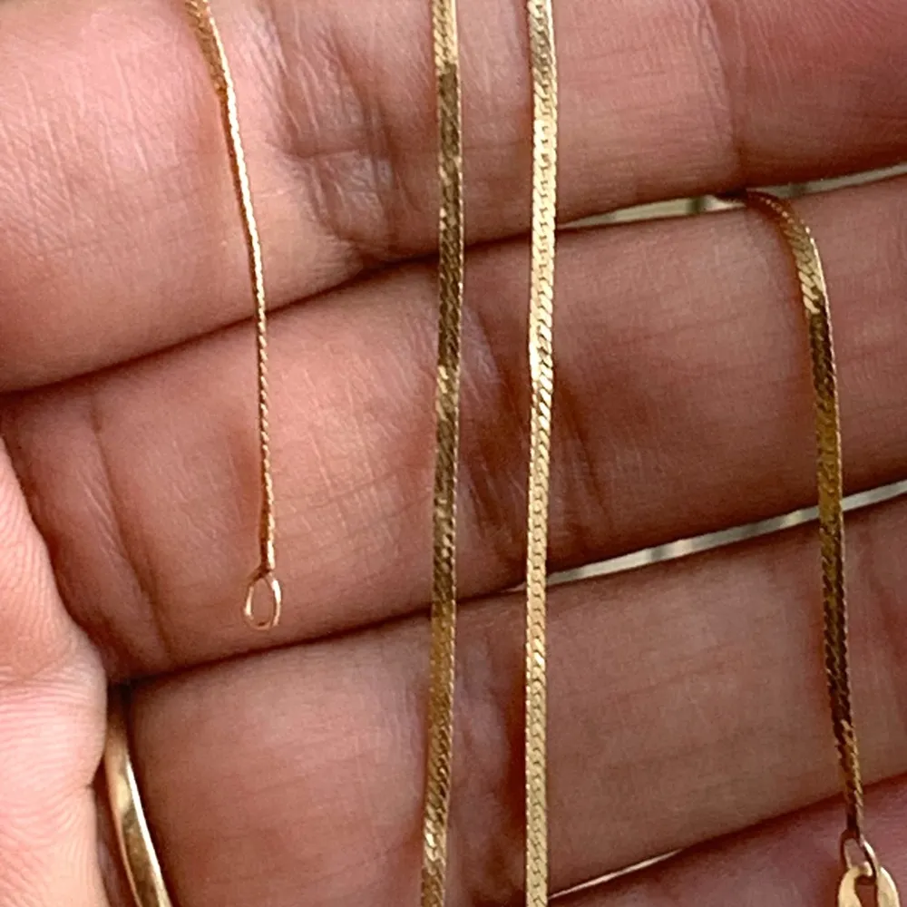 14k Gold Herringbone Chain - Image 3