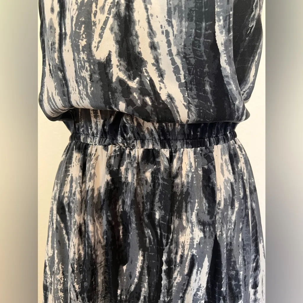 Suzi Chin by Maggy Boutique 100% Silk Maxi Dress Size 8 Black - Image 6
