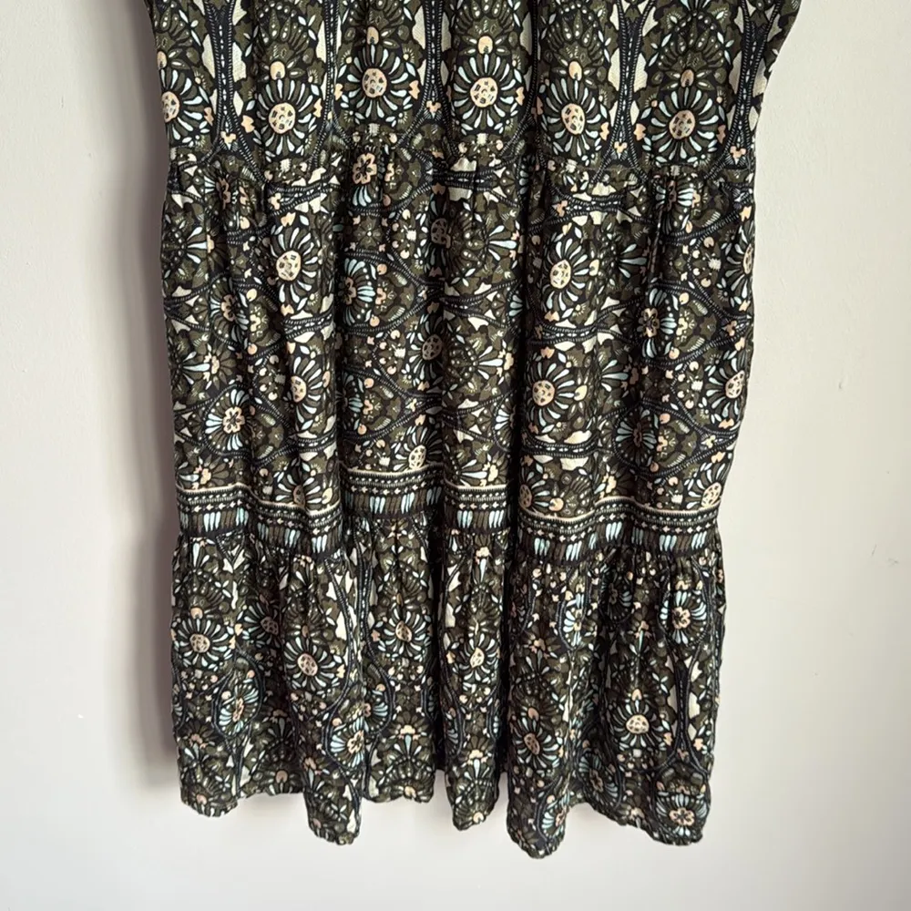 TUCKERNUCK OMIKA Wilora Double Ruffle Sleeve Mini Dress, Malia Pistachio Large Green - Image 10