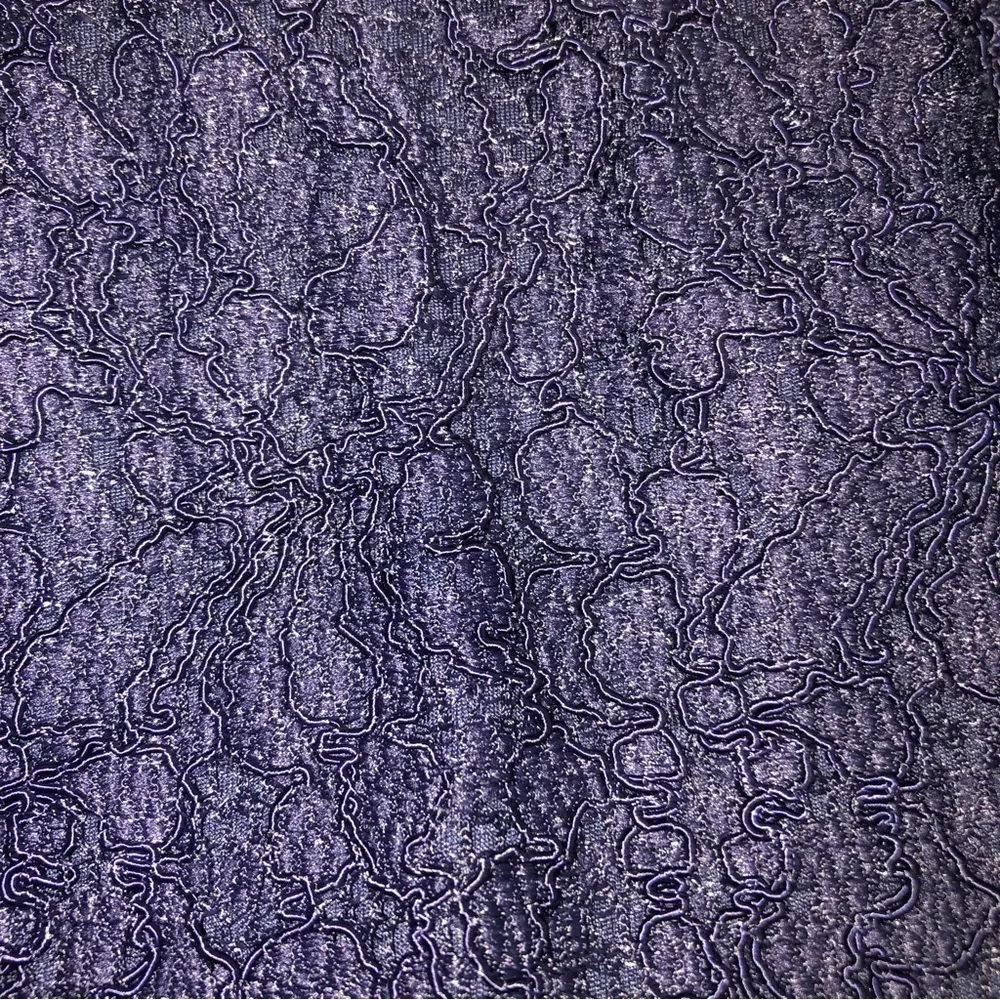 Adrianna Papell Navy Blue Lace Sheath Dress Size 8 Exposed Zipper Stretch - Image 8