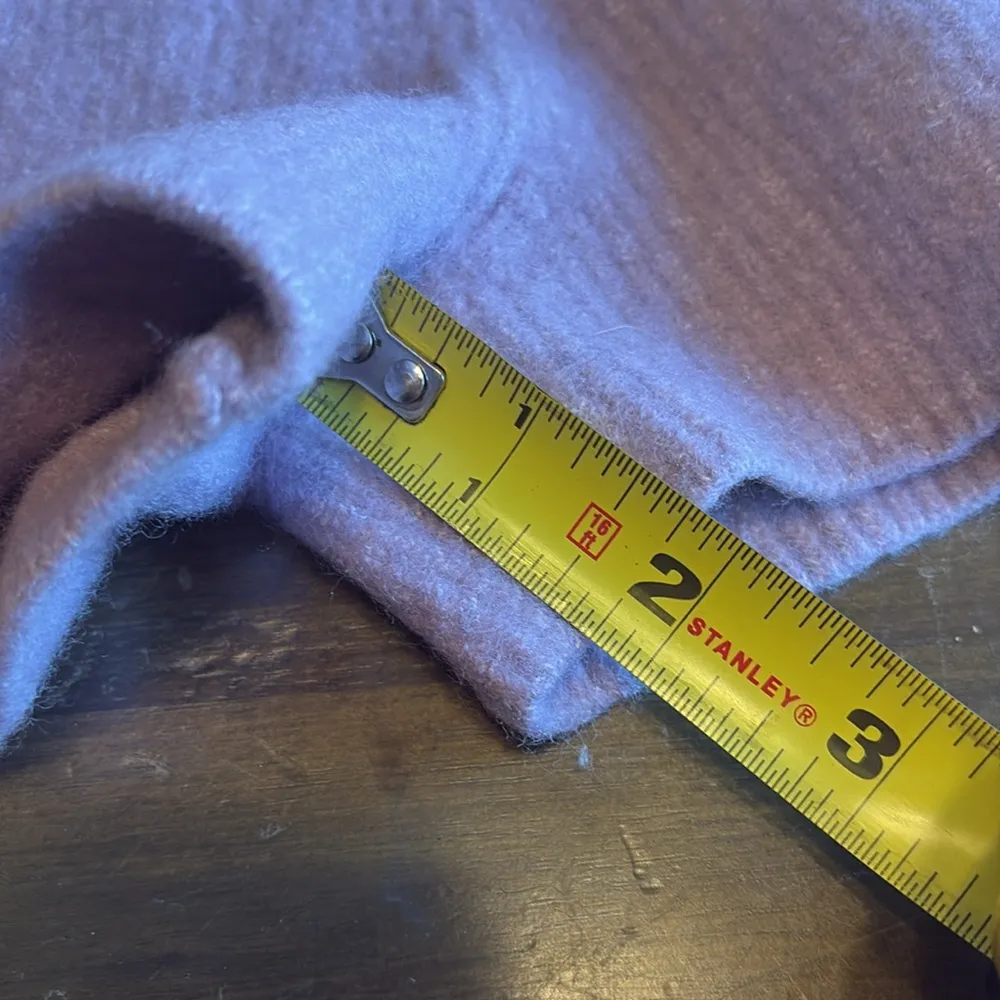 Everlane Ribbed Shorts Purple Lilac Wool Yak Hair Blend Flawed Cozy Loungewear - Image 6