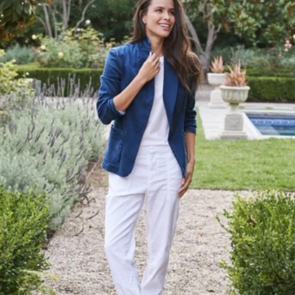 Frank & Eileen XS Dublin 1977 Wash Blazer Jacket Denim - Image 4