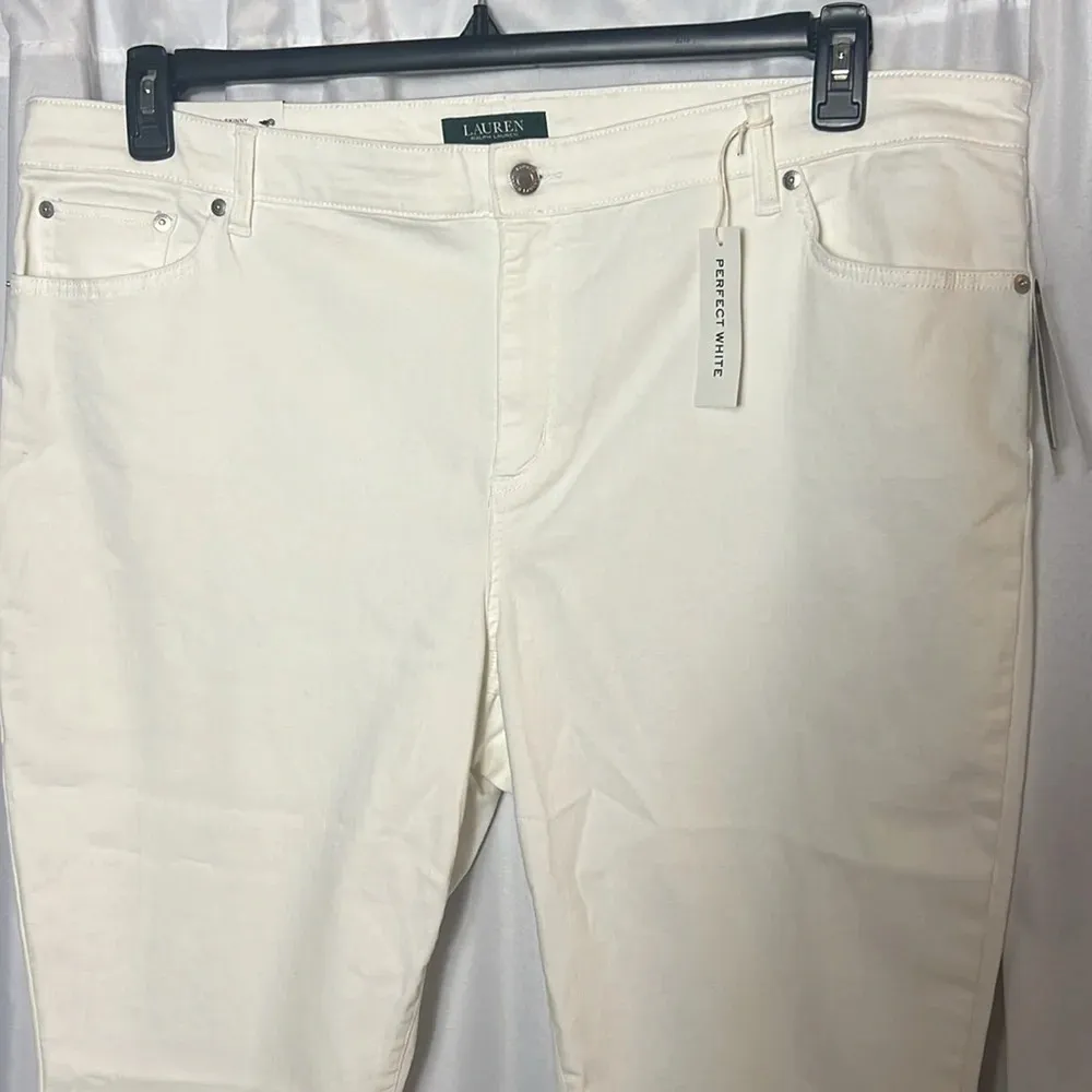 Lauren Ralph Lauren White Ankle Regal Skinny Ultimate Stretch Jeans Plus Size22W Size 22W - Image 2