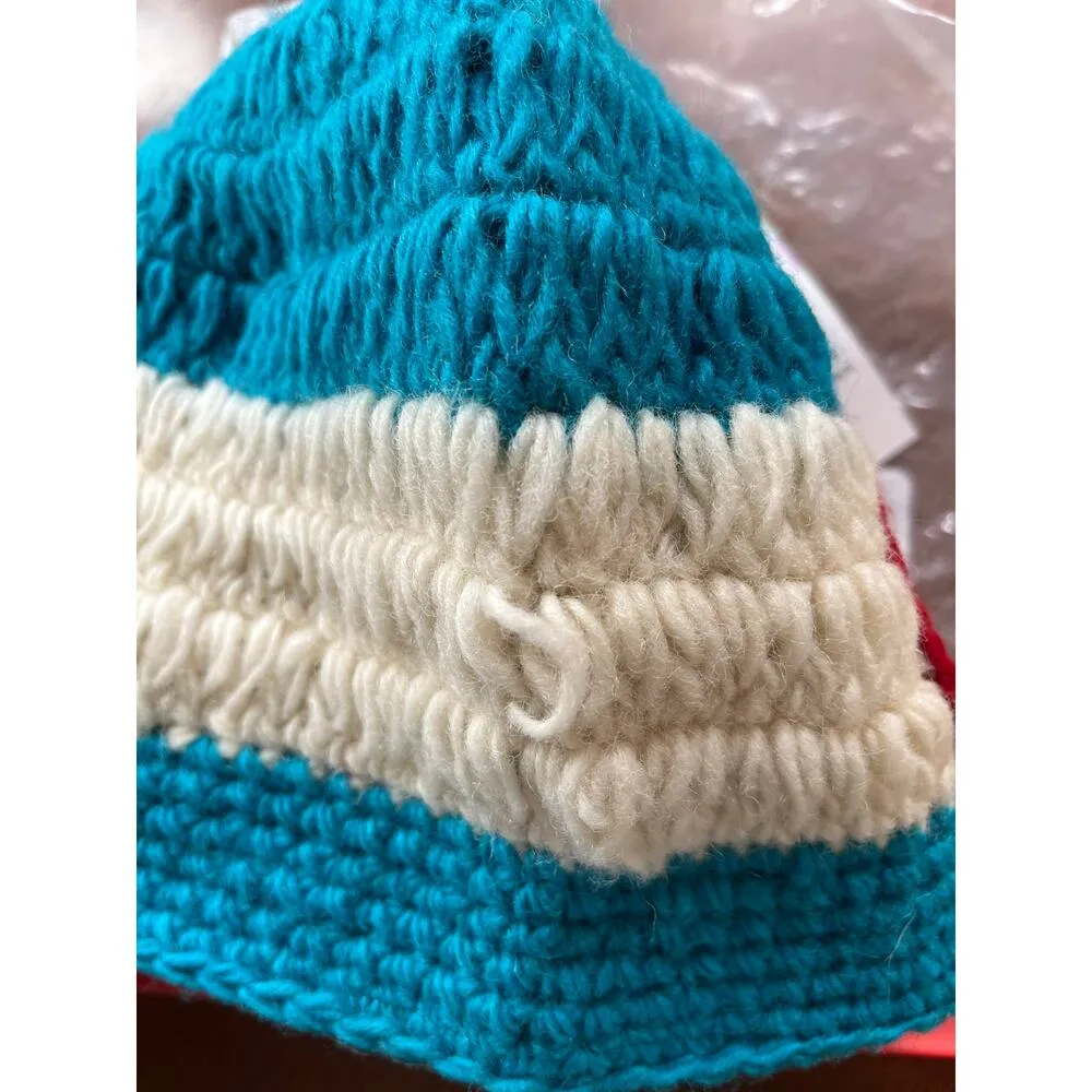 NEW Rising International Colorado Flag Crochet Fleece Lined Beanie Nepalese Hat Blue - Image 8