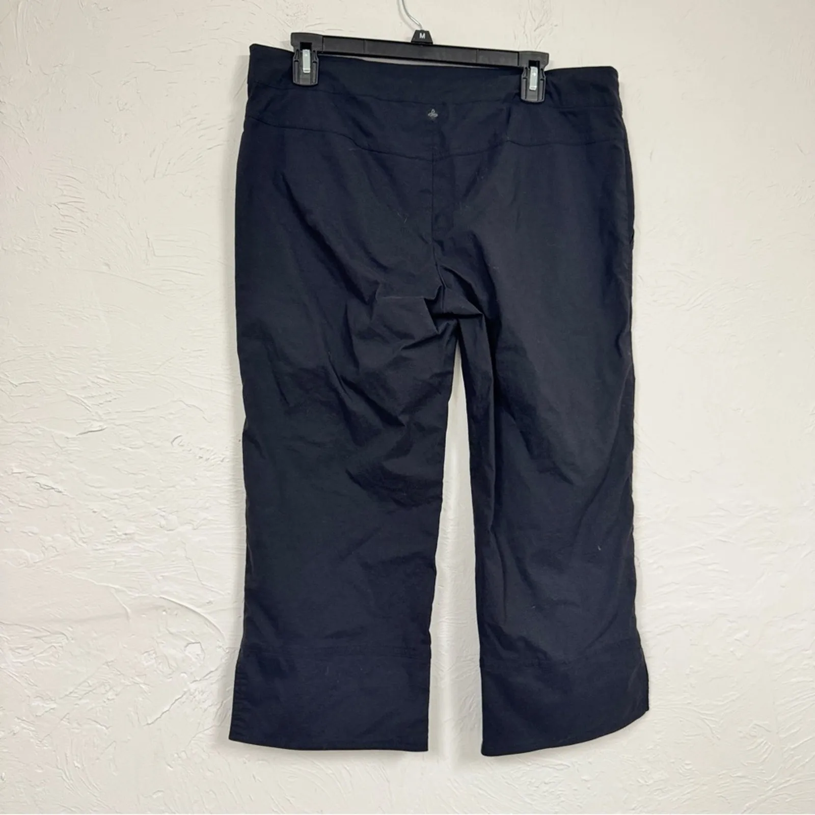 Prana Black Wide Leg Cropped Hiking Pants Womens L Casual Outdoors Gorpcore - Image 6