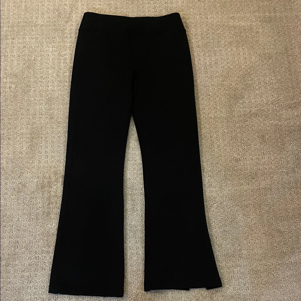 NWOT - SPANX Black Wide Leg Front Slit Legging Pants - Image 7