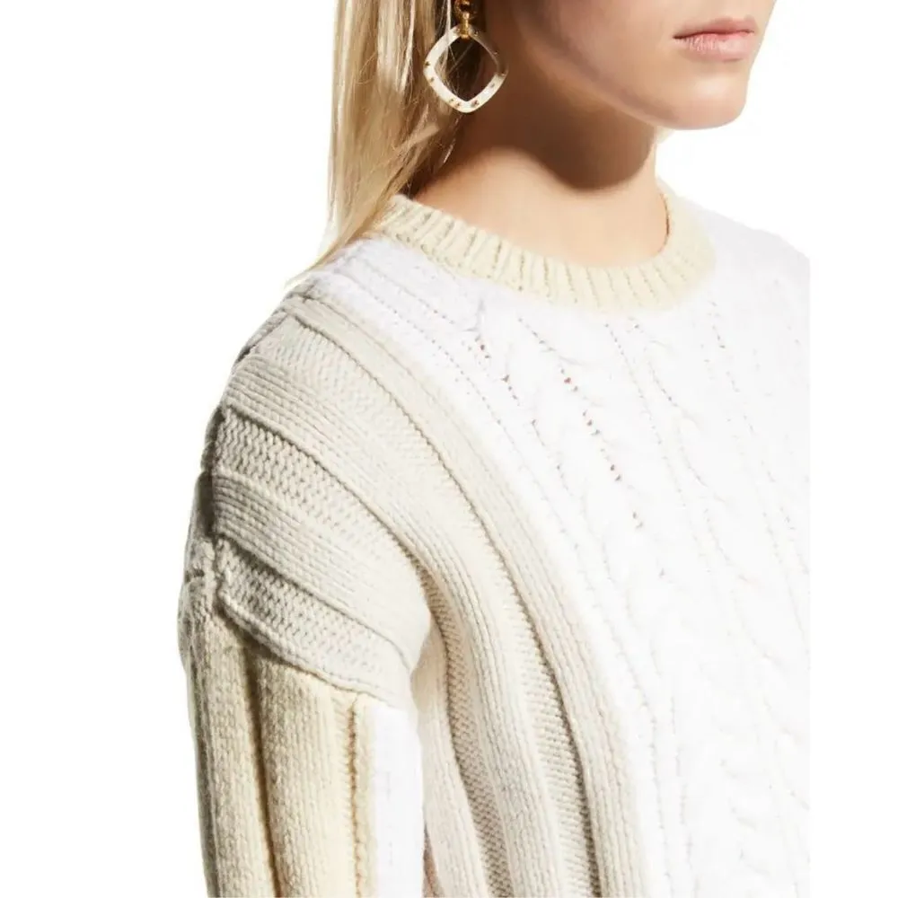 NWT Derek Lam 10 Crosby Rory Mixed Cable Knit Sweater - Image 3