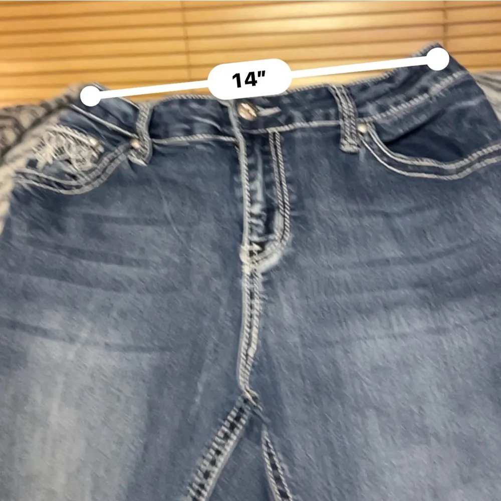 ND Weekend Miss Me Womens 12 Capri Jeans Embroidered Pockets Stretch Denim - Image 7