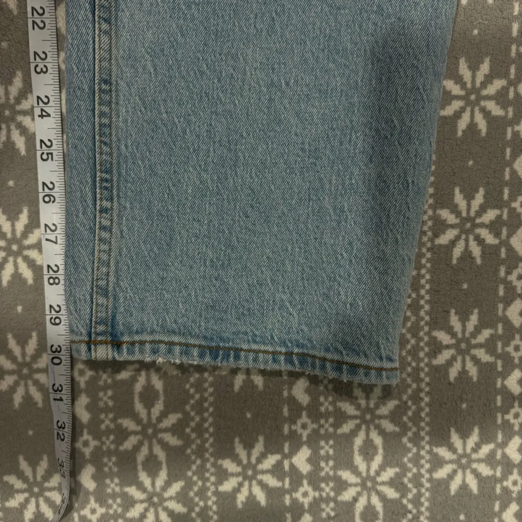 NWT Abercrombie & Fitch‎ The Straight Mid Rise Light Wash Jeans Size 36/22 - Image 11