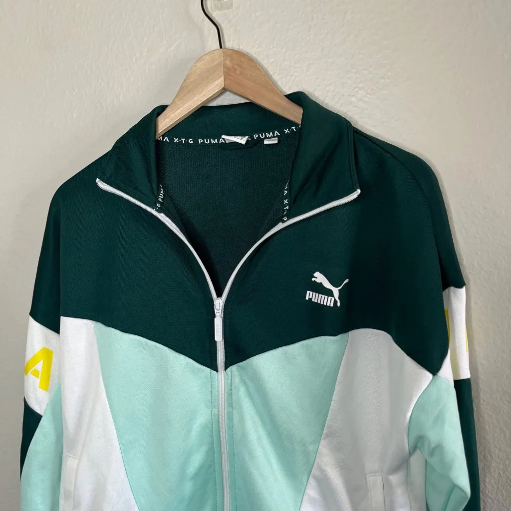 Puma Womens Sporty XTG Color Black Zip Up Track Jacket XL - Image 3