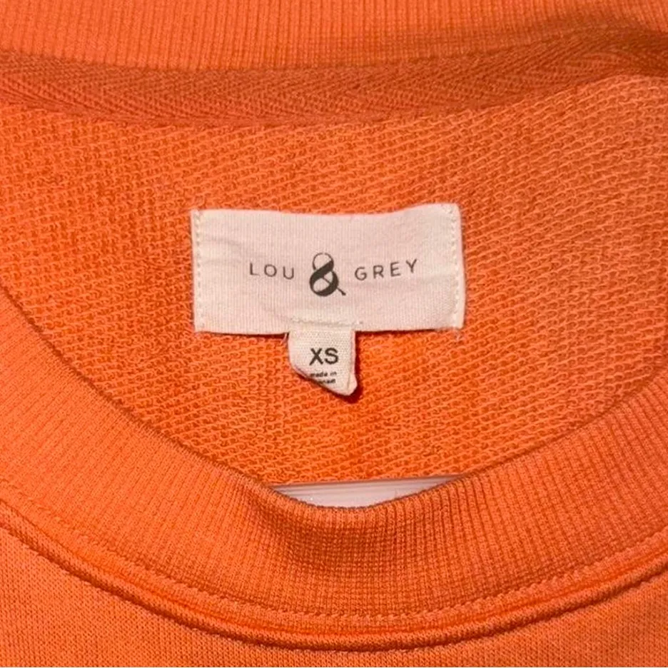 Lou & Grey Cozy Cotton Terry Pocket Dress – Orange – Size XS - Image 4