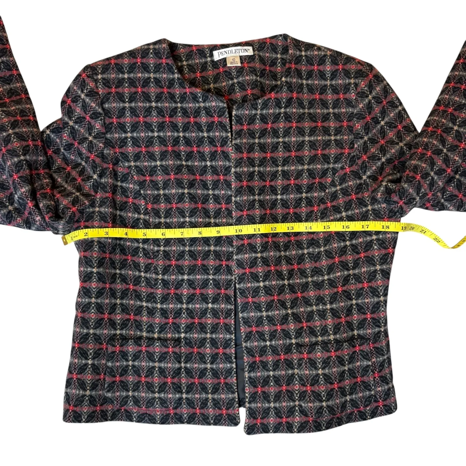 Pendleton Women's Wool Cashmere Blend Plaid Blazer Jacket Size 6‎ - Image 3