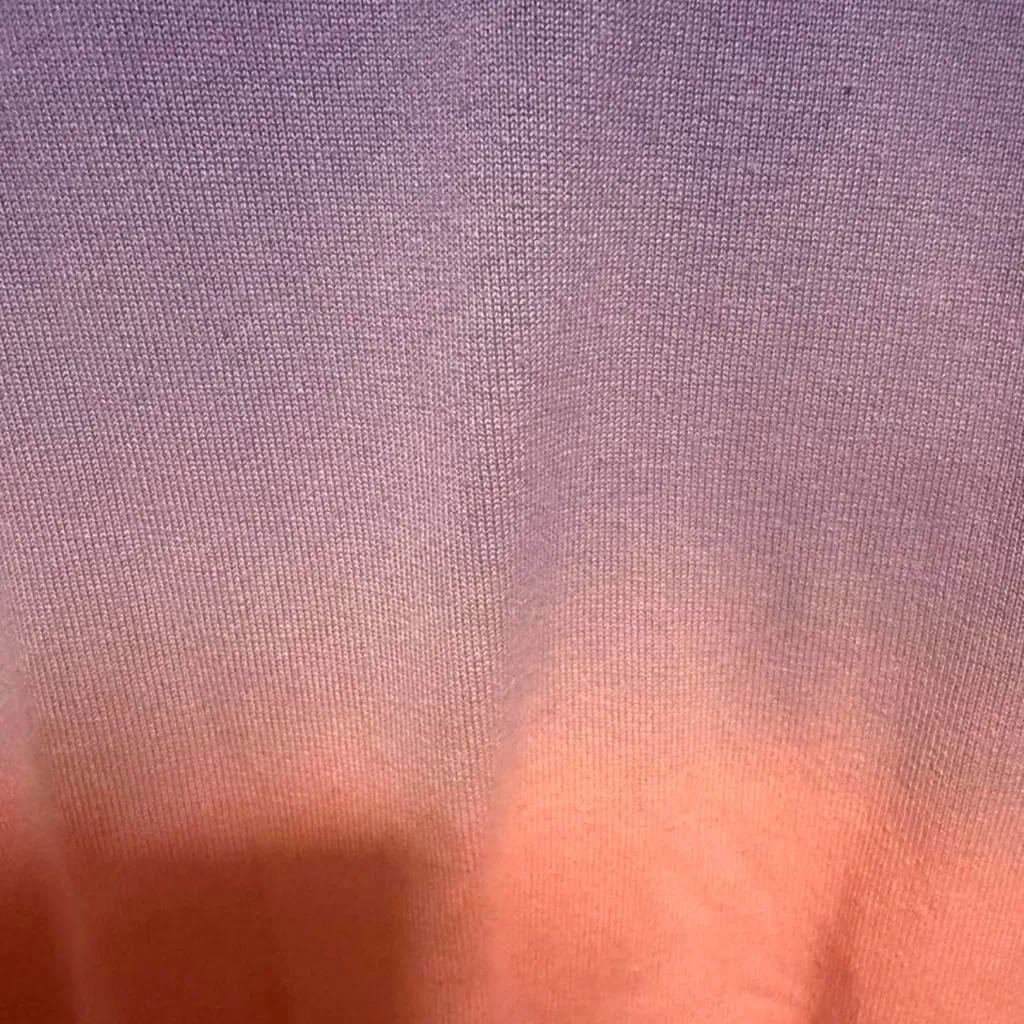 Belle Beach by Kim Gravel dip dye sweater in Purple and Pink/Peach Colorway Size 3X - Image 5