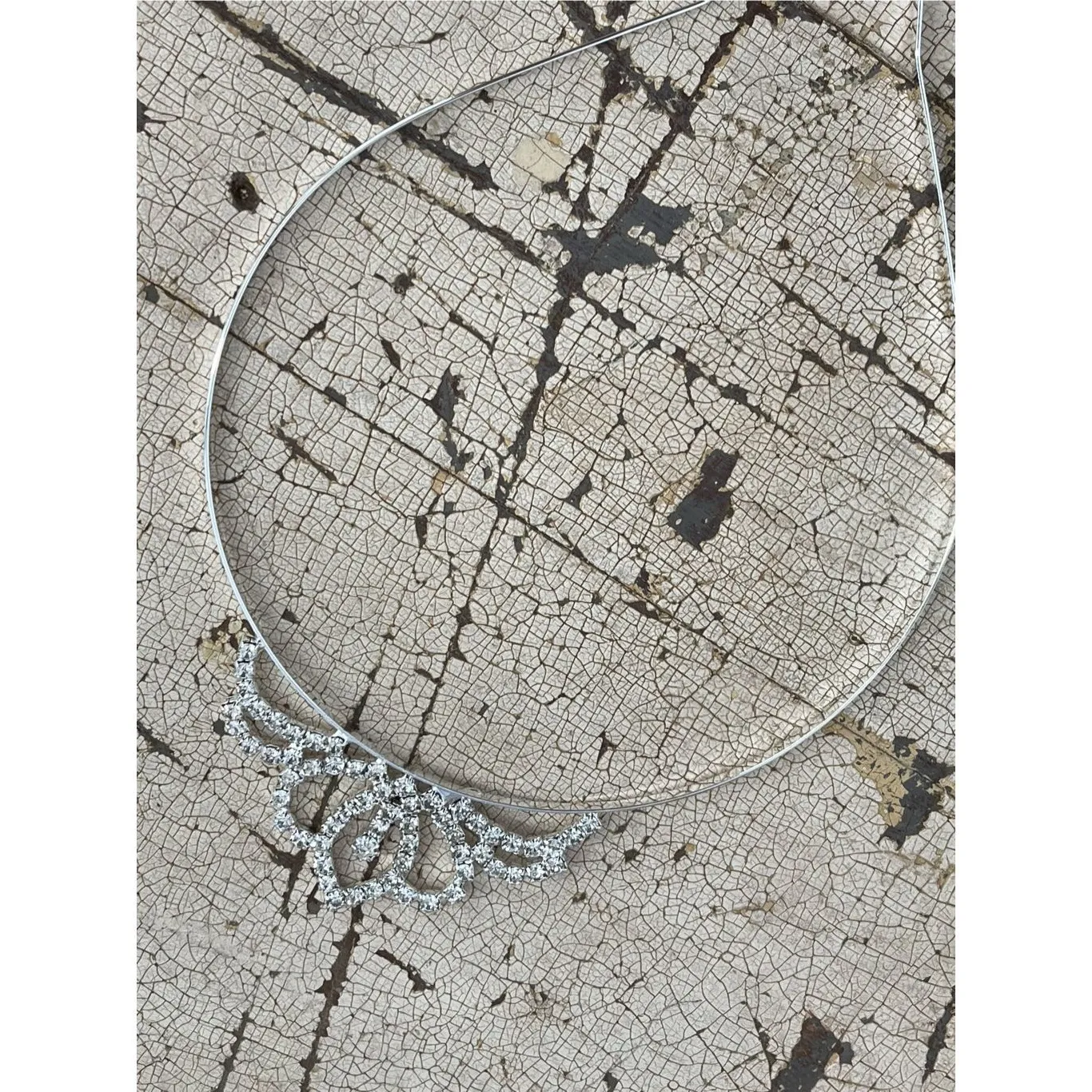 Silver colored cut glass tiara. Prom, special event, wedding . - Image 7