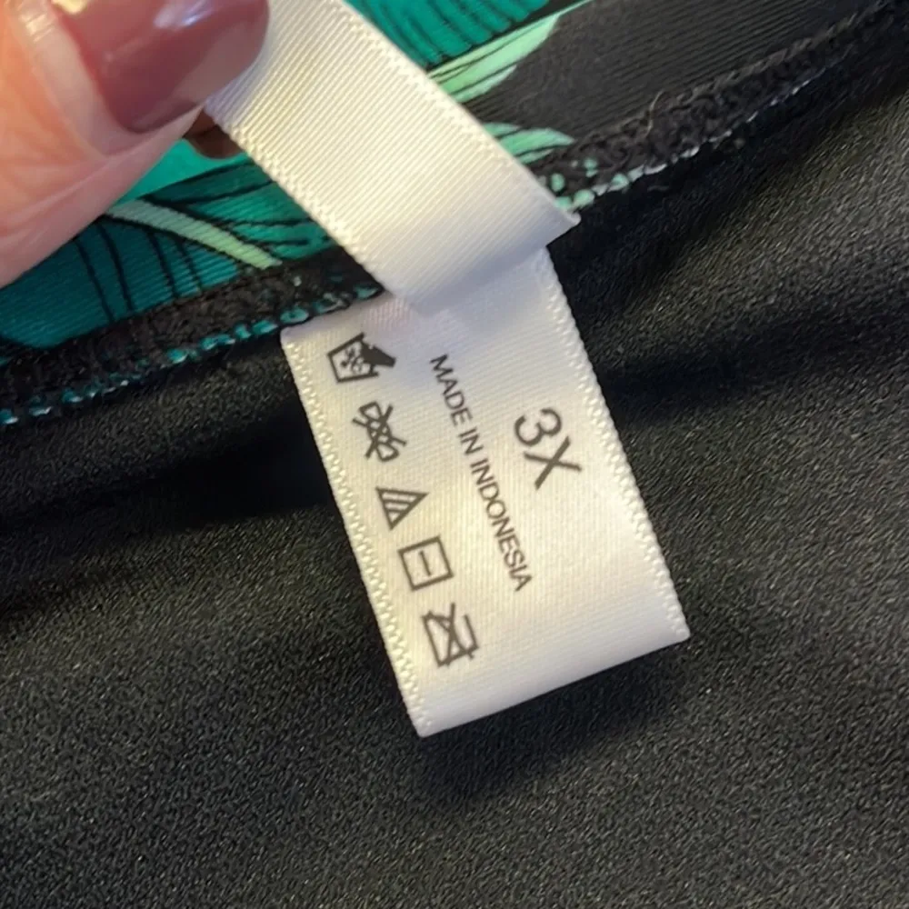 Last chance…Floral Bikini Bottoms Swimsuit Swim Brief High Waist 3X New Green - Image 4