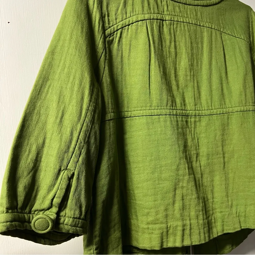BB Dakota Spring Green 1/2 Sleeve Button Front Jacket - Image 5