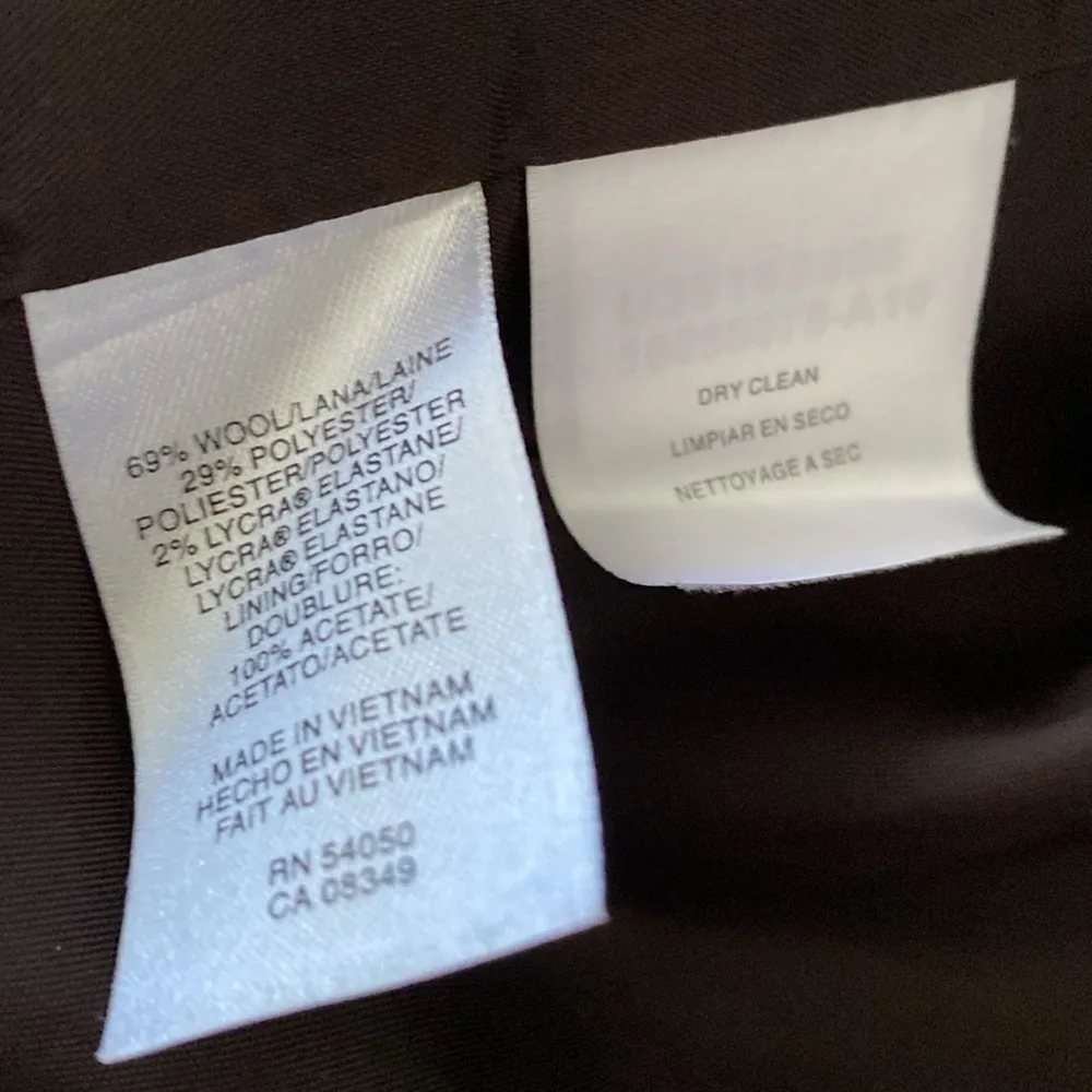 🤎 Jones New York Lightweight Stretch Wool-Blend 2-Button Lined Blazer Brown 22W - Image 11