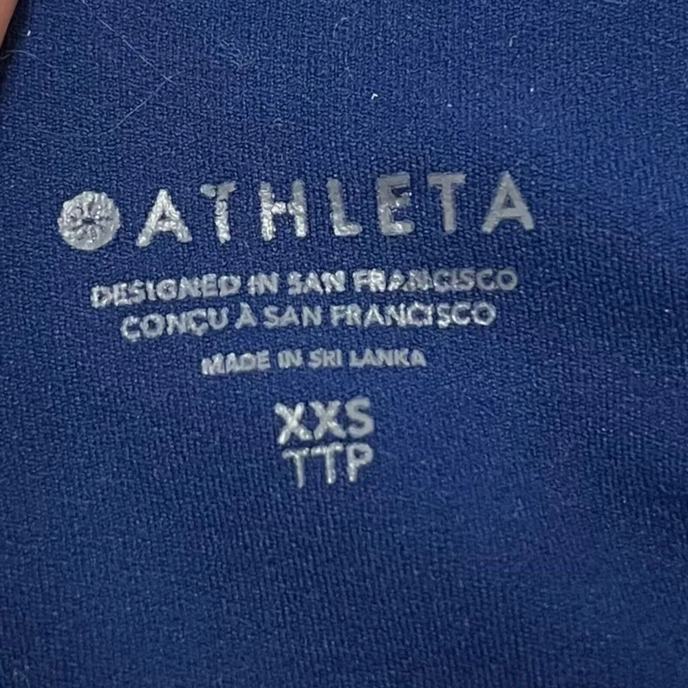 ATHLETA Conscious Crop Bra Support Top Blue A-C Padded Women’s Size XXS - Image 5