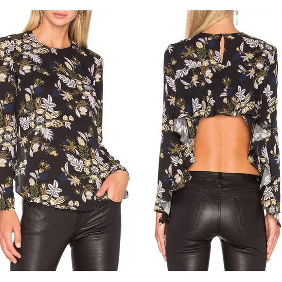 A.L.C. Cooper Silk Open Back Blouse - Image 2