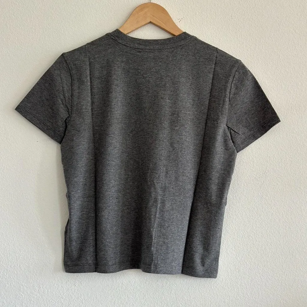 Everlane The Box Cut Tee in Essential Cotton in Heathered Charcoal, Size X-Small - Image 8