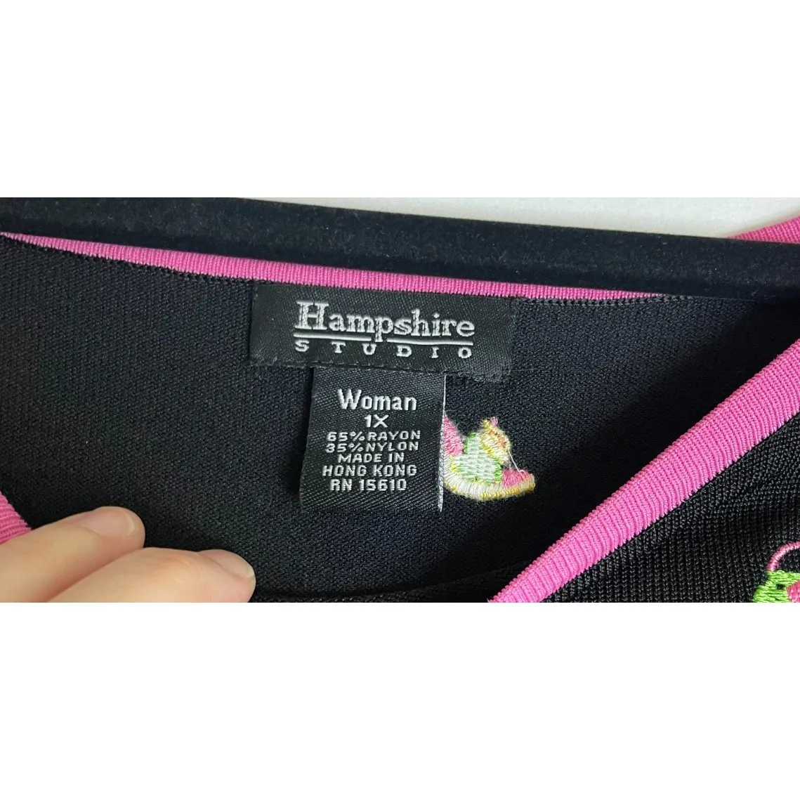 Vintage‎ Hampshire Studio Womens 1X Colorful Embroidered Sweater Heels Purses - Image 5