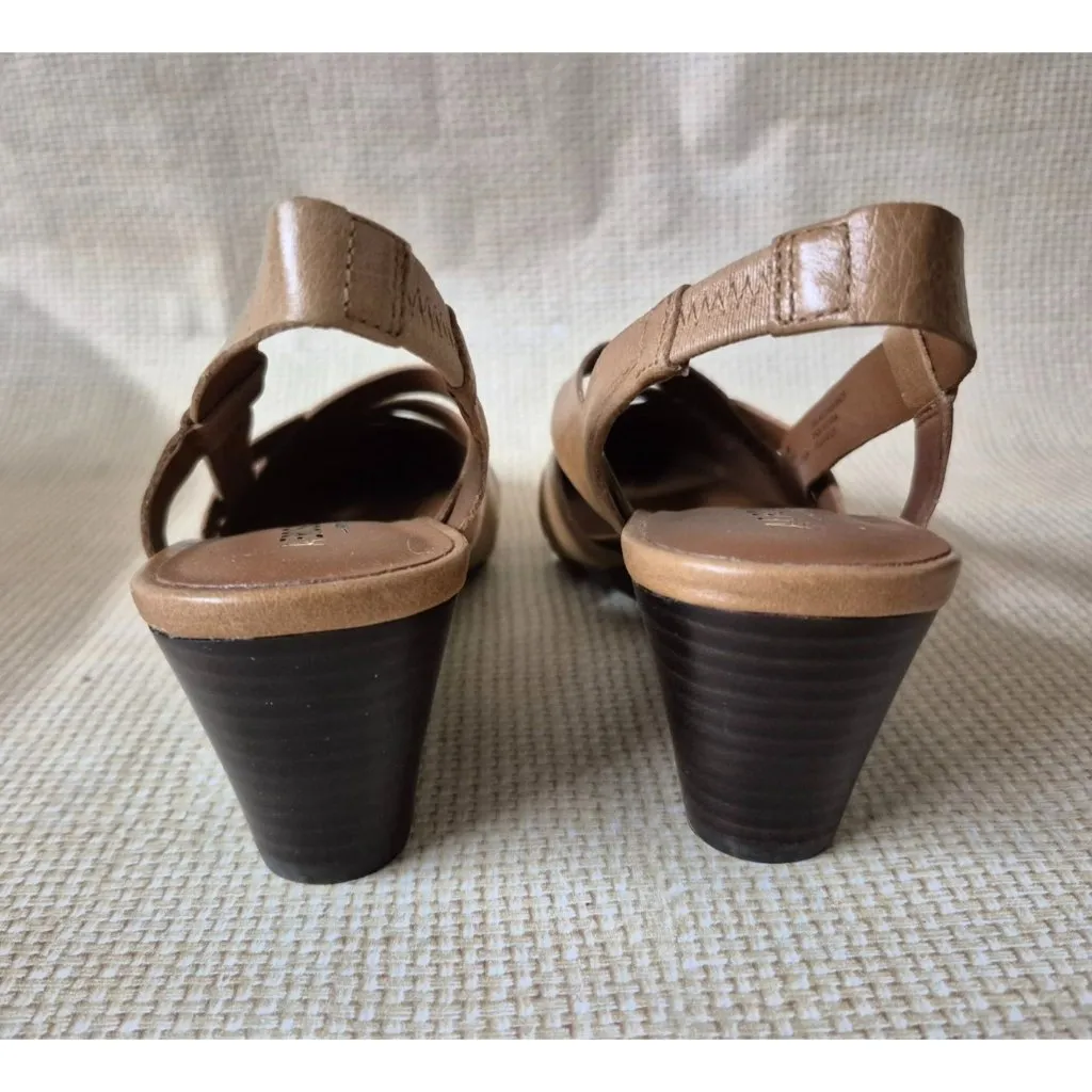 Brand New In Box Aerosoles Carmel Brown Leather Wedge Heel Sandals Shoes Size 9M - Image 8