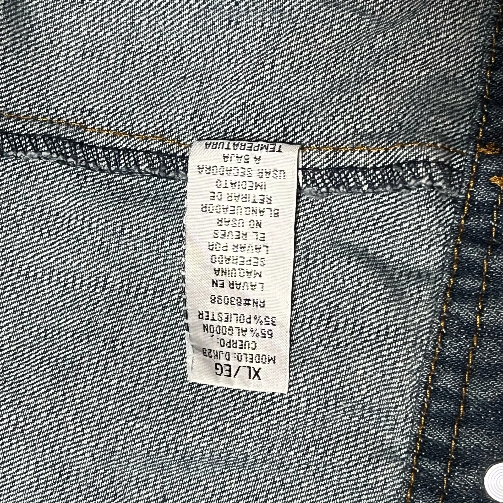 Ci Sono  Junior XL Distressed Denim Jacket Blue Casual Streetwear - Image 8