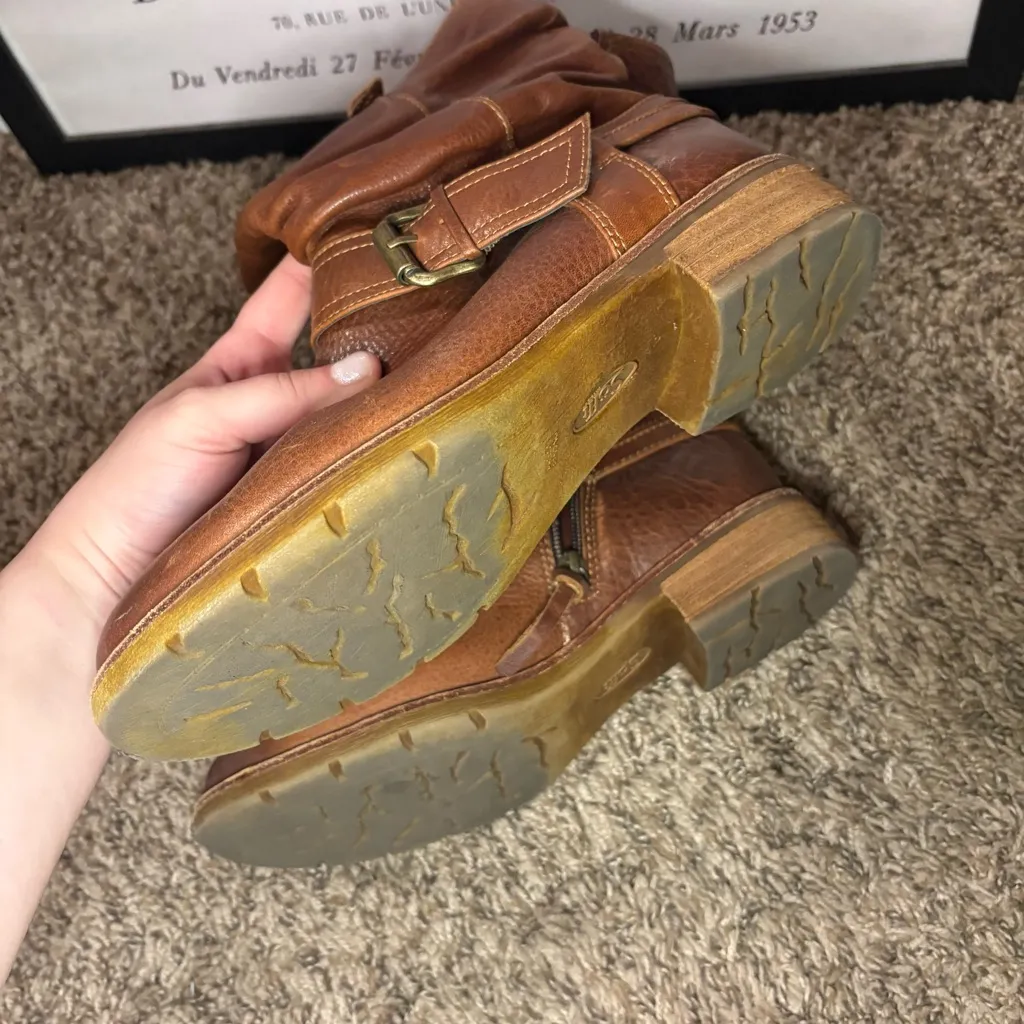 Brown Leather Sofft Slouch Boots | 7.5M Size undefined - Image 8