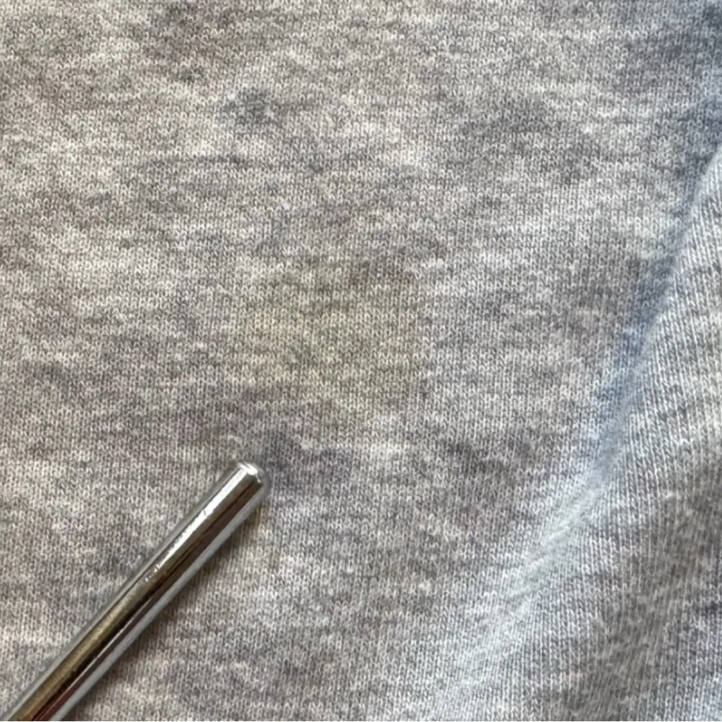 DEMOCRACY Gray Hoodie Cardigan with Tassels & Crochet Trim - Size M - Image 14