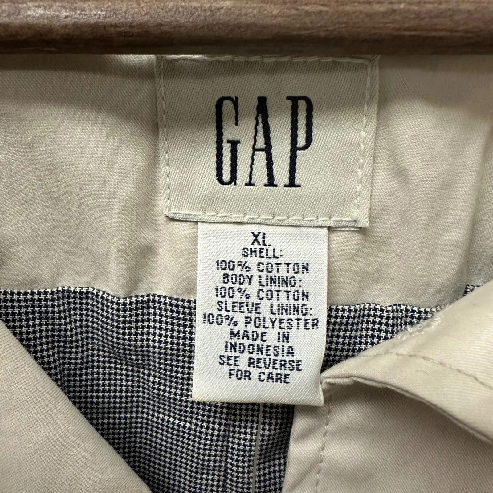 GAP Vintage Cotton Oversized Trench in Classic Khaki Size XL Dead Stock‎ - Image 4