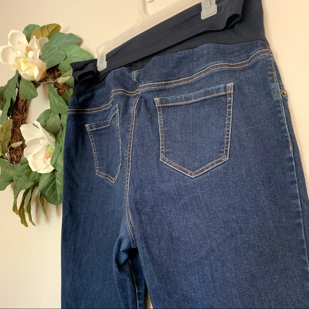 Liz Lange Maternity Dark Wash Jeggings L - Image 5