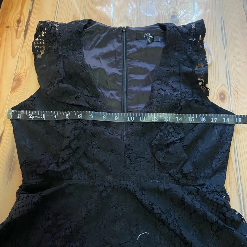 Lulus Molinetto Black Lace Ruffled Tiered Sleeveless Maxi Dress - Image 3