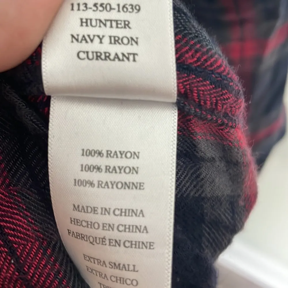 Rails Hunter, Navy Iron, & Currant Plaid Long-Sleeve Button Front Shirt - Image 8