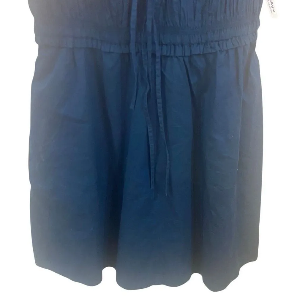 Old navy NWT blue pleated sleeveless medium short dress - Image 4