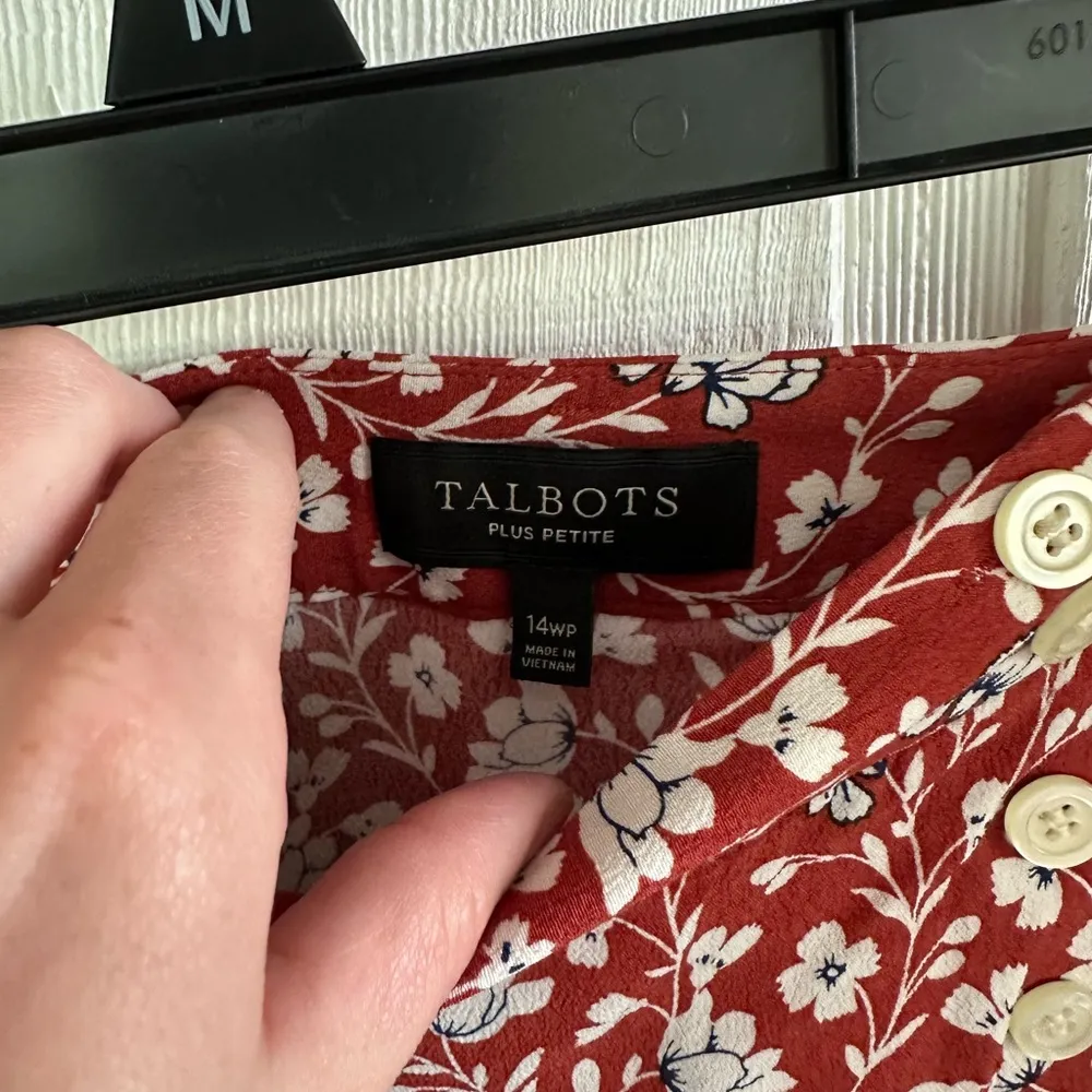 Talbots Red and White Wrap Pencil Midi Skirt - Image 5