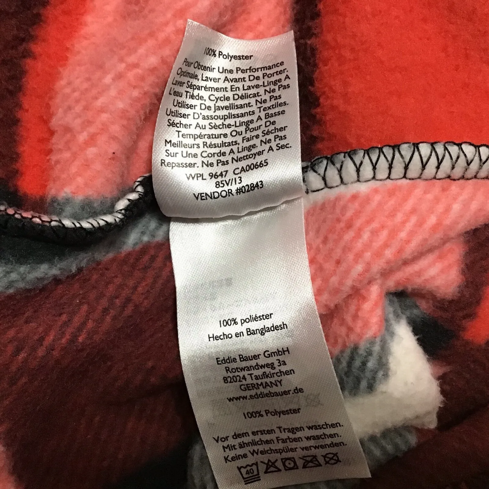 Eddie Bauer Fleece Pullover Jacket‎ Womens Medium Red Black 1/4 Zip Outdoor - Image 7