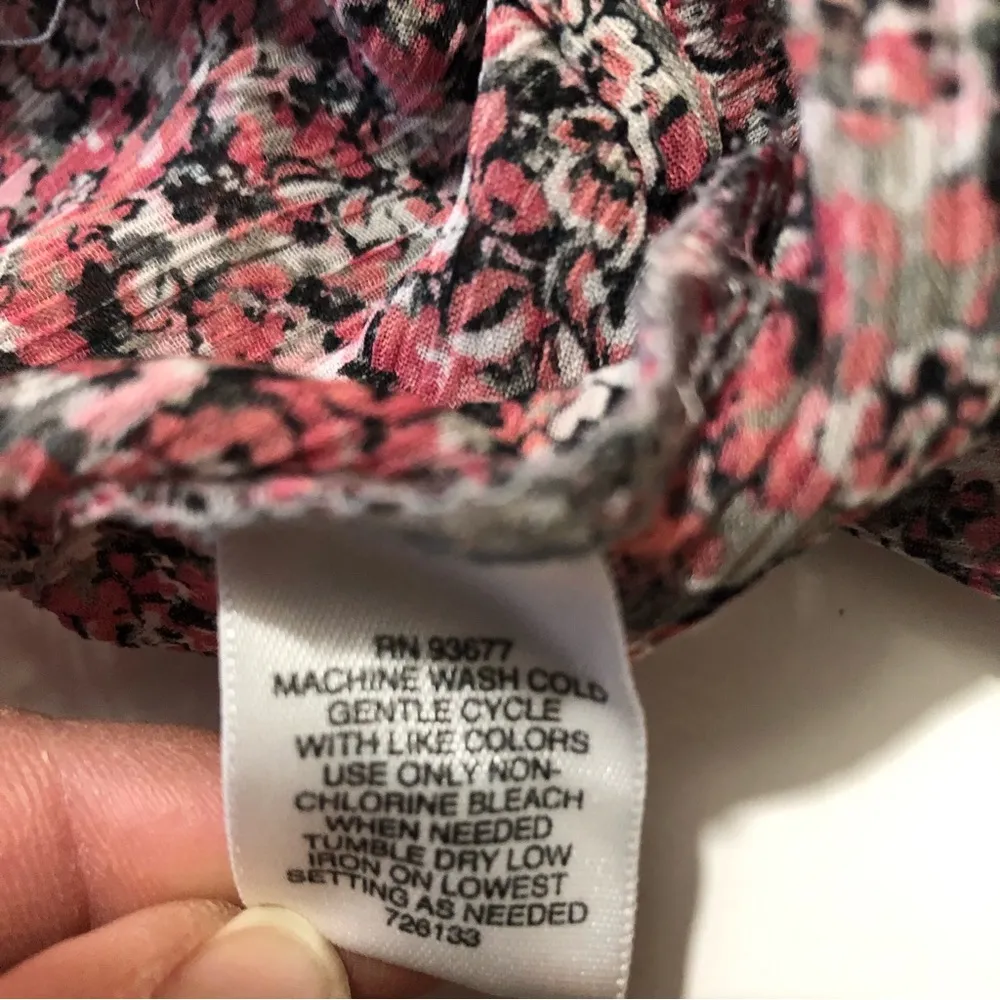 Liz Claiborne Sheer Floral Print Blouse - Image 7