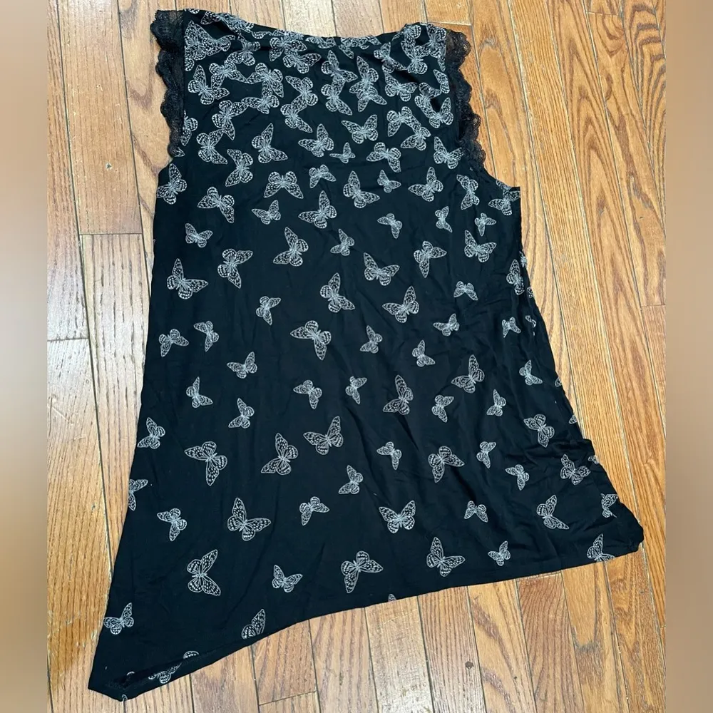 Soma Black Butterfly Pattern Tank Top - Image 6