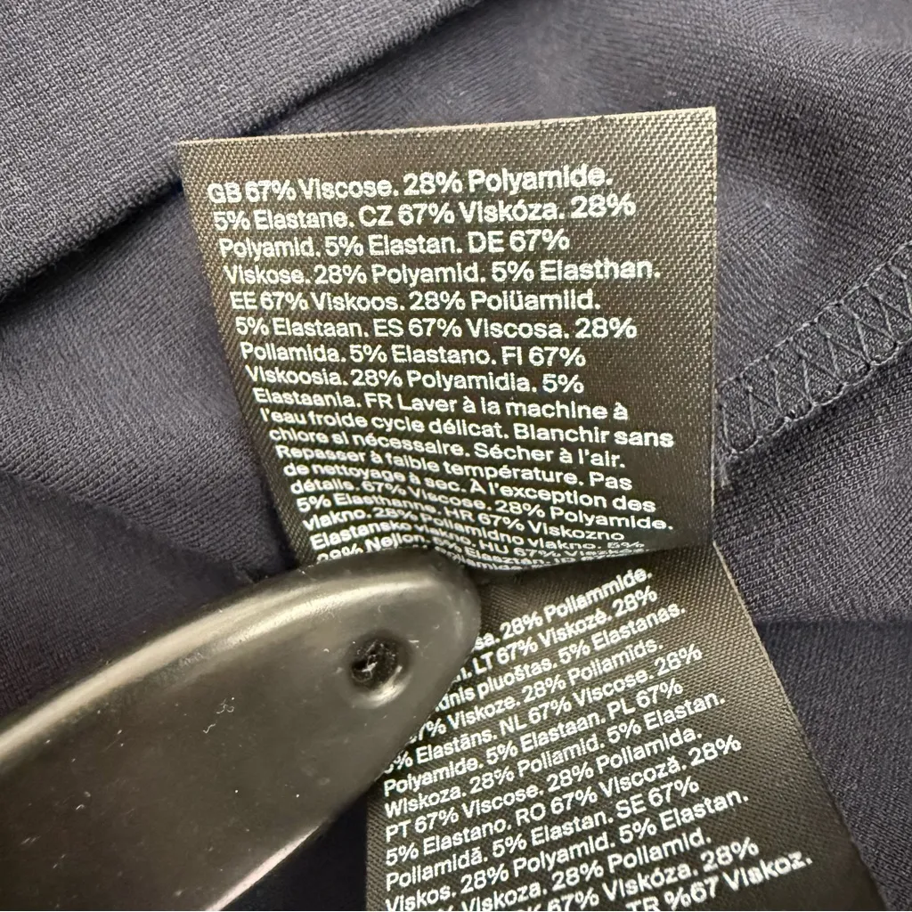 COS Jersey Polo Mini Dress Navy Blue Minimalist Contemporary Academia - Image 12