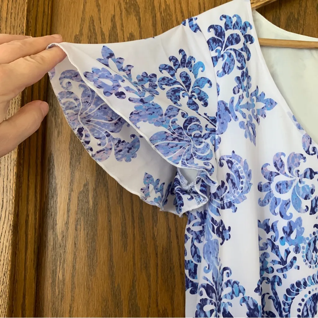 show‎ me your mumu dress For Stitch Fix Medium Blue Shift Dress CP0626 - Image 2