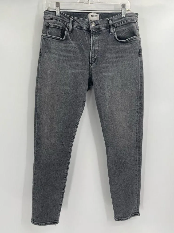 Agolde Grey Black Sophie Mid Rise Ankle Jeans Size 30 - Image 3